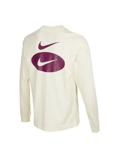 Nike Men's Nike As Nsw Ess+ Core 3 Ls Tee Casual Breathable Round Neck Long Sleeves Coconut Milk T-Shirt 