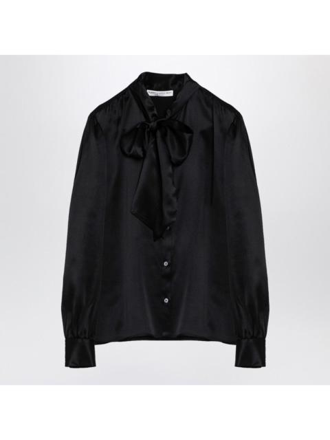 Alessandra Rich Alessandra Rich Black Silk Shirt With Bow Women