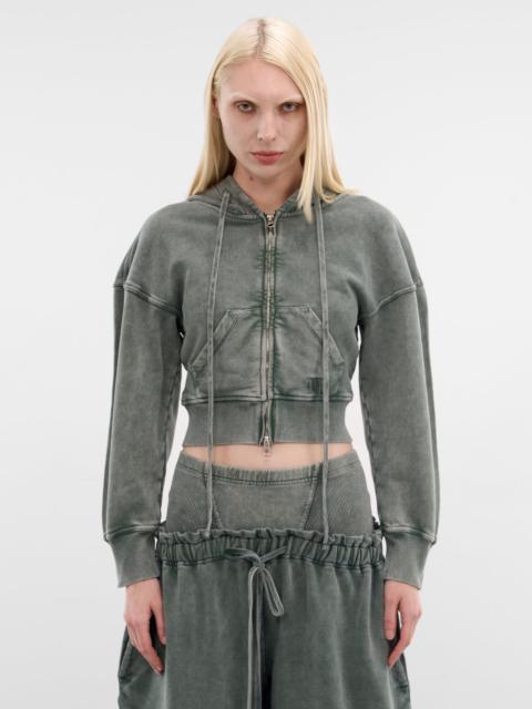 KNWLS Haze Sage Cropped Cotton Hoodie