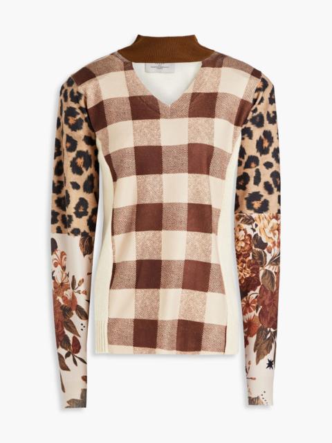Other Designers Cutout printed knitted sweater