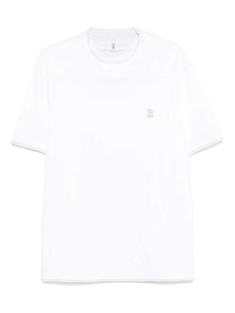 Brunello Cucinelli T-Shirt With Logo And Faux-Layering