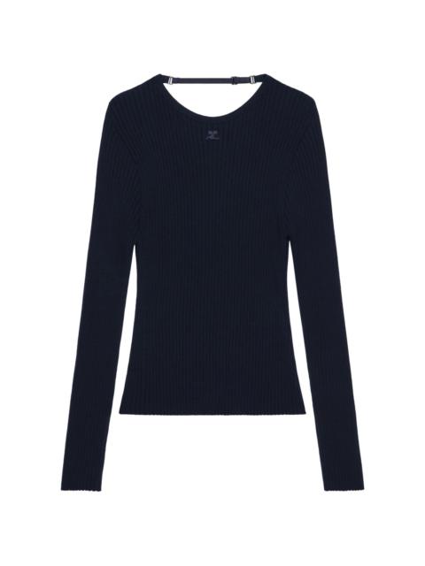 strap-detail jumper