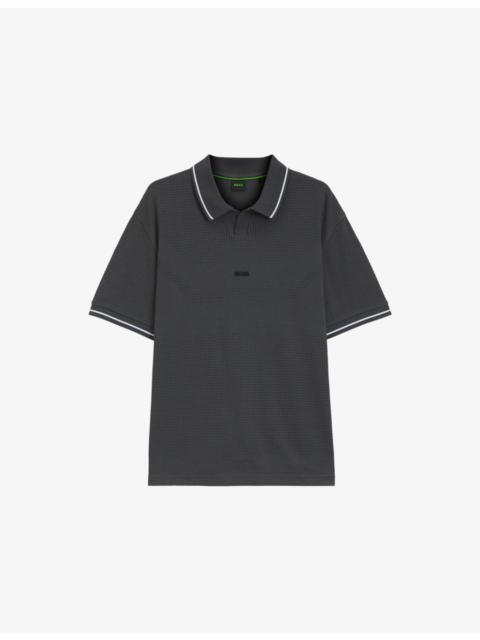BOSS Logo-Embroidered Short-Sleeve Cotton Polo