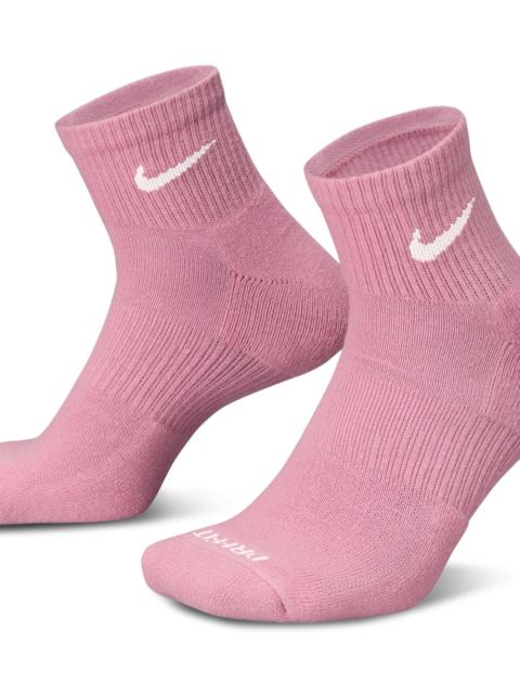 Nike Nike Mens Nike 3 Pack Dri-FIT Plus Quarter Socks