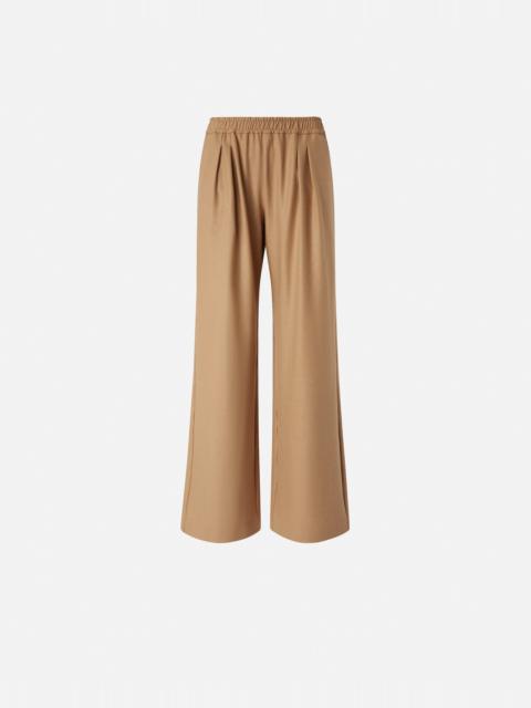 PINKO LONG WIDE-LEG WOOL-BLEND TROUSERS