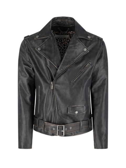 Golden Goose ASYMMETRICAL LEATHER JACKET