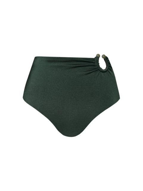 Johanna Ortiz Taita High-Rise Bikini Bottom dark green