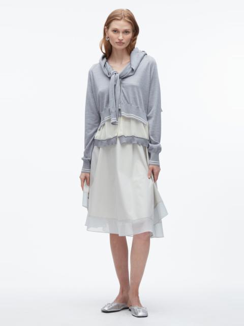 3.1 Phillip Lim Chiffon Hem Boxy Cardigan