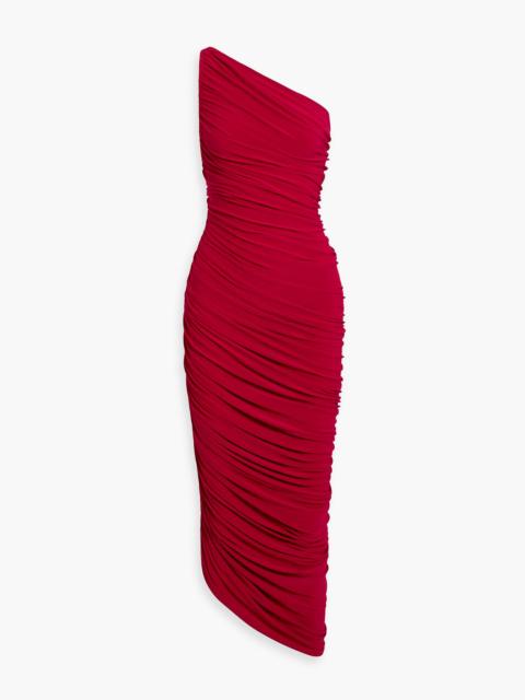 NORMA KAMALI Diana one-shoulder ruched stretch-jersey gown