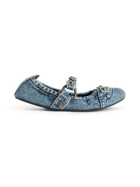 BALENCIAGA Women's City Ballerina in Blue