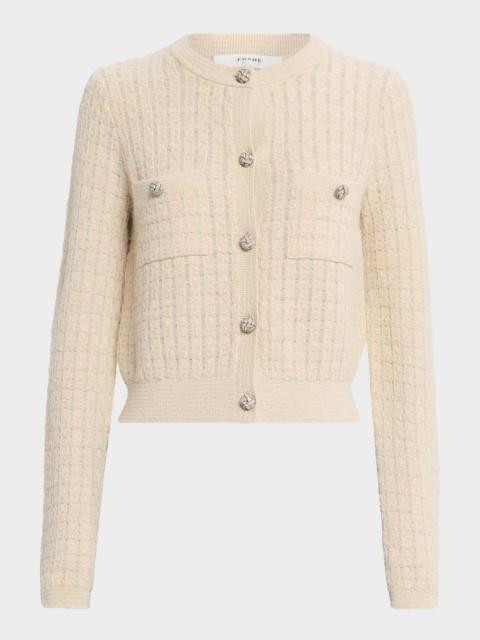 FRAME The Lurex Check Cardigan