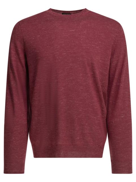 ZEGNA Zegna Crewneck Knitwear In Cashmere And Silk Blend