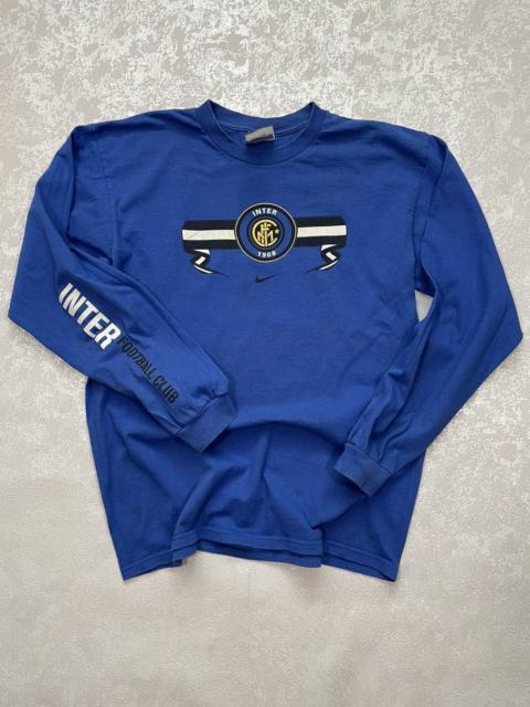 Nike Vintage 90s Nike Team Inter Milan Long Sleeve T Shirt Jersey