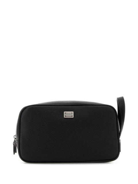 Dolce & Gabbana Dolce & Gabbana Men Black Leather Beauty Case