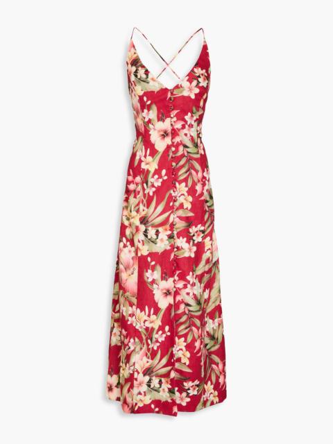 Zimmermann Floral-print linen maxi dress