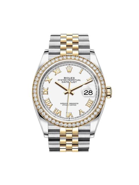 ROLEX Rolex Datejust 36 White Dial Men's Steel and 18kt Yellow Gold Jubilee Watch 126283WRJ
