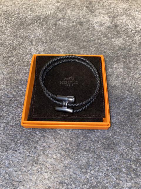 Hermès Hermes Tournis Tresse ‘So Black’ Bracelet - Noir - Size T5