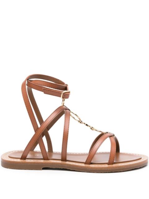 CELINE Celine Women Lympia Leather Sandals