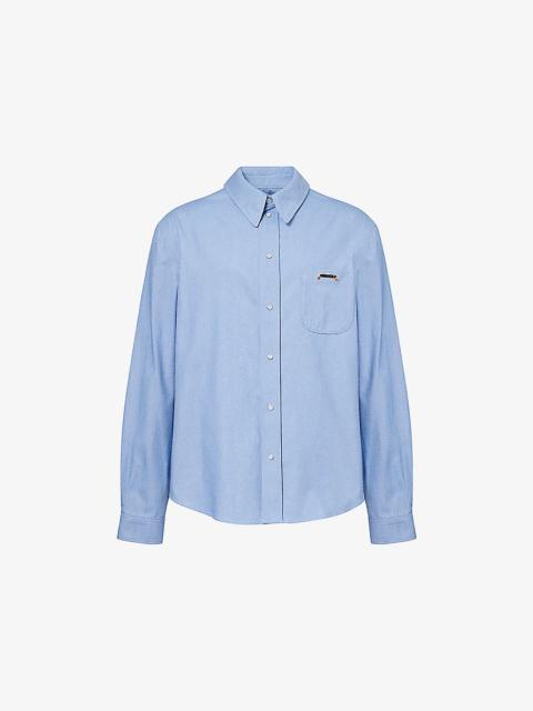Long-Sleeve Relaxed-Fit Denim Shirt