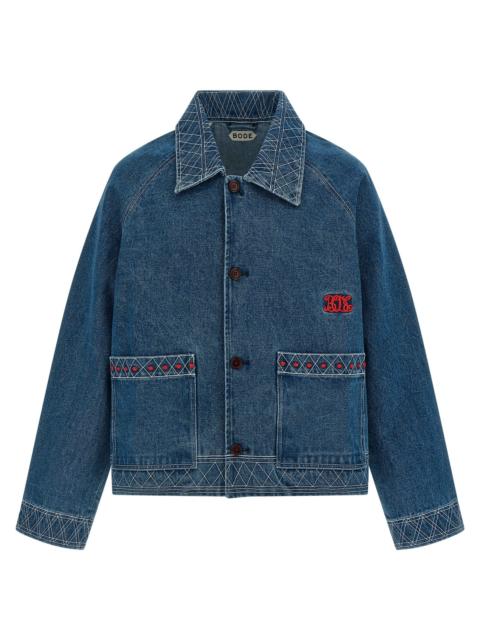 BODE Bode Men Embroidery Denim Jacket