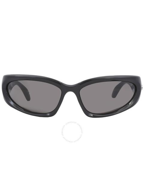 Balenciaga Grey Wrap Men's Sunglasses BB0157S 001 65