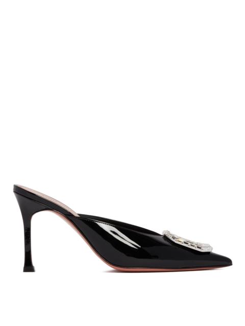 Amina Muaddi Black Camelia Mules