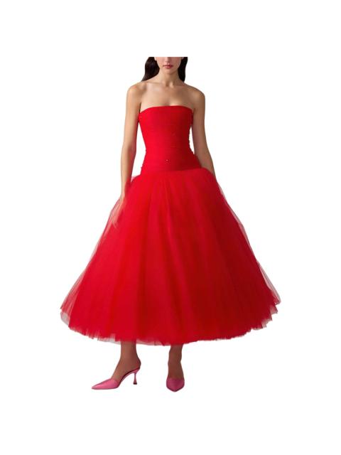 CAROLINA HERRERA Carolina Herrera Strapless Full Midi Dress