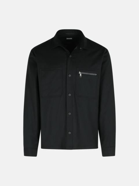 ZEGNA BLACK WOOL JACKET