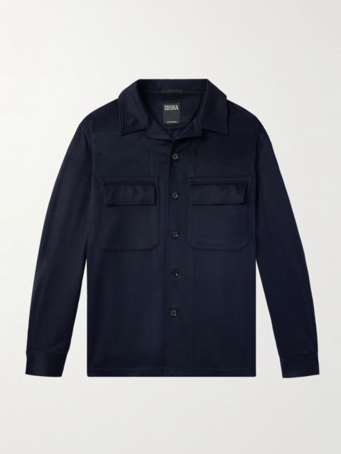 ZEGNA Oasi Cashmere Overshirt Navy