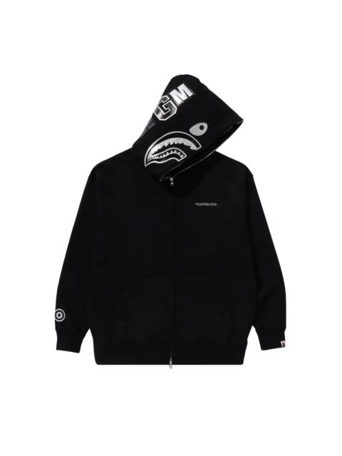 A BATHING APE® BAPE Ink Camo Shark Zip Hoodie 'Black'
