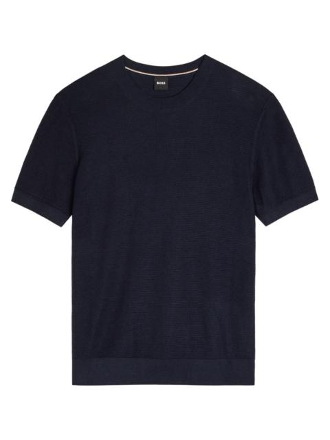 BOSS Boss Fine-knit Cotton-blend T-shirt