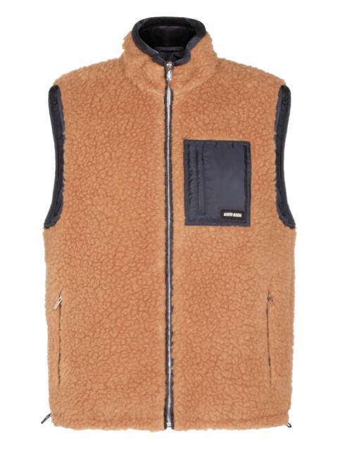 Miu Miu Teddy  zip pocket gilet coat
