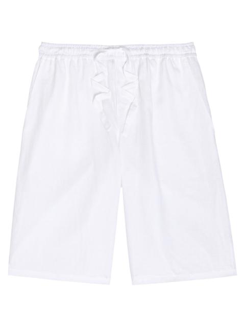 Dolce & Gabbana Dolce & Gabbana Logo-embroidered Linen Shorts
