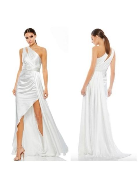 Other Designers NWT Mac Duggal ONE SHOULDER CUTOUT CHARMEUSE GOWN
49006 White Sz 6 $398‎