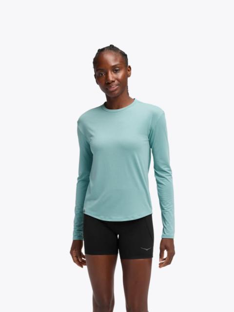 HOKA Women's HOKA Essential LS Tee Shirt in Sea Water