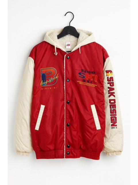 Other Designers Vintage 1980s Big Spak Ski Team Jacket –Two-Tone Red & Cream