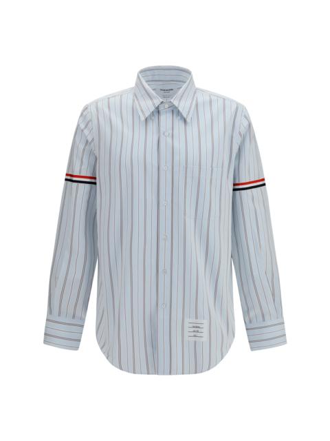 Thom Browne Thom Browne Fine-striped Grosgrain Poplin Shirt Medium Grey