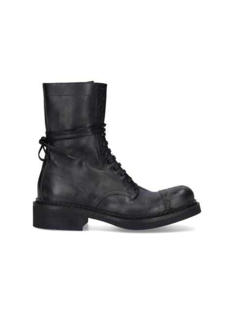 Miu Miu LACE UP ANKLE BOOTS