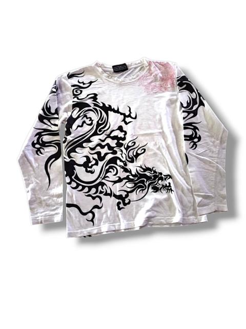 Other Designers Native - Vintage Sukajan Dragon x Koi Fish symbol Yakuza Distressed