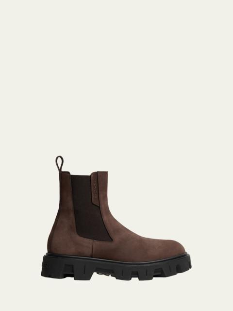 Moncler Men's Peak City Nubuck Lug-Sole Chelsea Boots