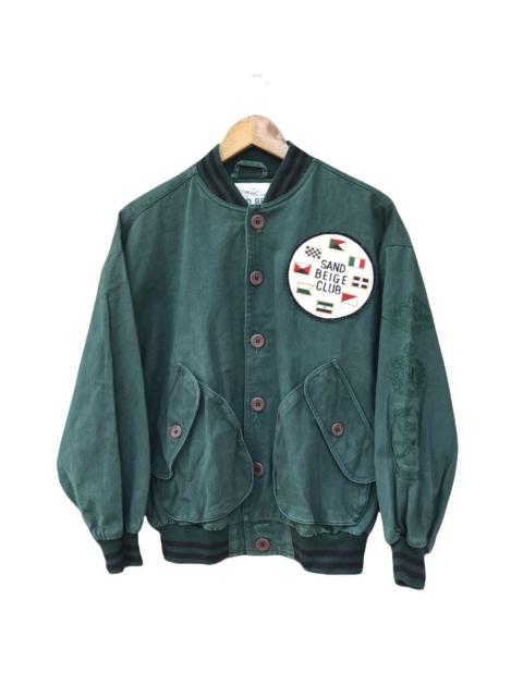 Other Designers Japanese Brand - SAND BEIGE CLUB VARSITY JACKET
