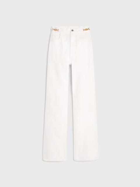 CELINE Jane flared jeans in optic white wash denim