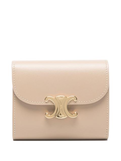 CELINE Celine Women Triomphe Small Leather Wallet