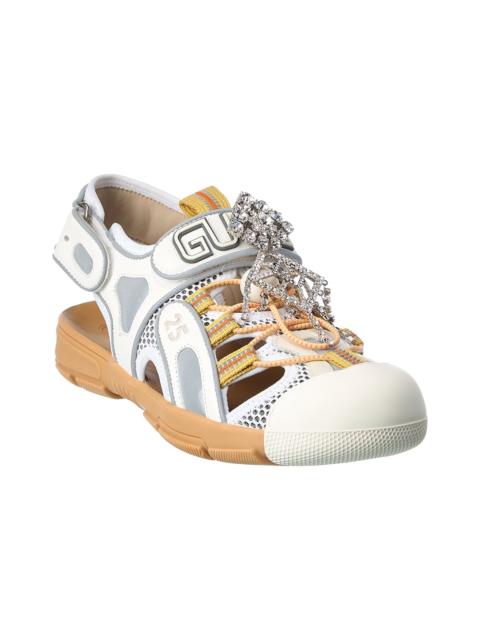 GUCCI Gucci Leather & Mesh Sandal