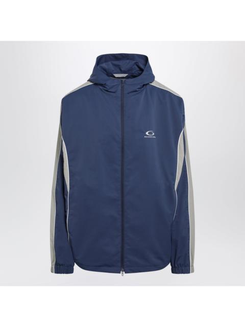 BALENCIAGA Balenciaga Washed-Effect Technical Satin Track Jacket In Navy Men