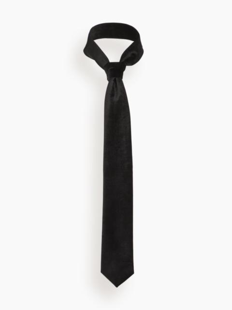 forte_forte Cotton Viscose Chic Velvet Tie in Noir
