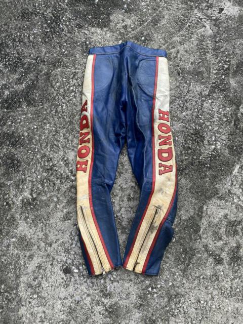 Other Designers Vintage Honda Racing Leather Pant Motorcycle
