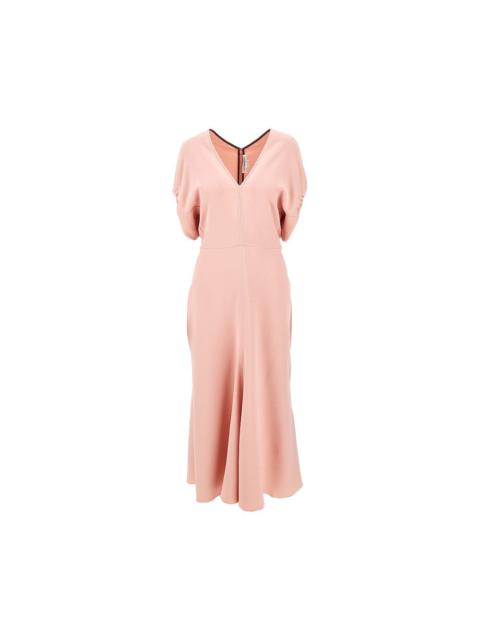 Victoria Beckham CADY MIDI DRESS WITH BLOUSON SLEEVES