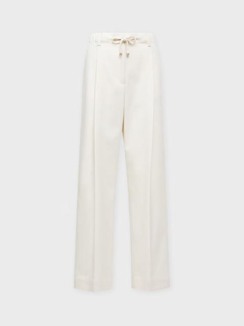 Moncler Trousers Wool Gabardine Tailored Cream