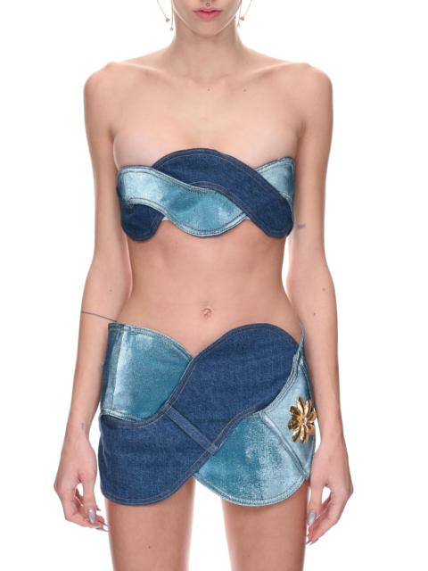 AREA Denim Rope Bandeau Top